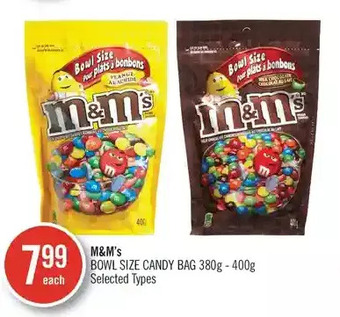 Shoppers Drug Mart M&m's bowl size candy bag offer