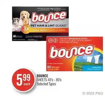 Shoppers Drug Mart Bounce sheets offer