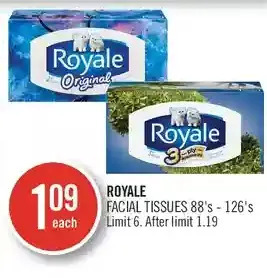 Shoppers Drug Mart Royale facial tissues offer