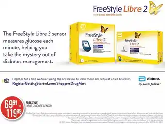 Shoppers Drug Mart Freestyle libre glucose sensor offer