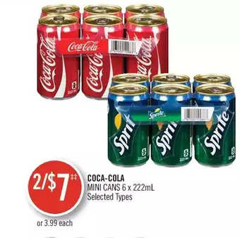 Shoppers Drug Mart Coca-cola mini cans offer