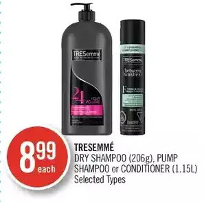 Shoppers Drug Mart Tresemmé dry shampoo, pump shampoo or conditioner offer