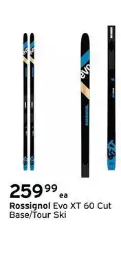 Rossignol evo xt 60 cut base/tour ski