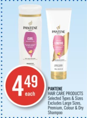Shoppers Drug Mart Pantene hair care products offer