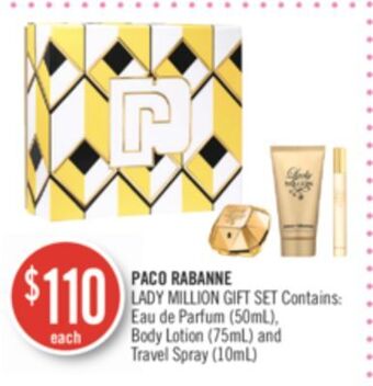 Shoppers Drug Mart Paco rabanne lady million gift set offer