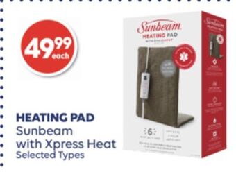 Shoppers Drug Mart Heating pad sunbeam with xpress heat offer