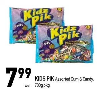Coppa's Fresh Market 44
779999
each
kids pik assorted gum & candy,
700g pkg offer
