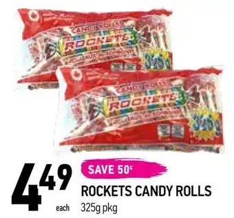 Coppa's Fresh Market 44
444949
each
save 50¢
rockets candy rolls
325g pkg offer