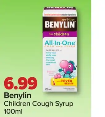 PharmaChoice Benylin children cough syrup offer
