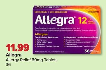PharmaChoice Allegra allergy relief 60mg tablets offer