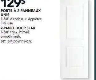 Réno Dépôt 2-Panel Door Slab 30" offer