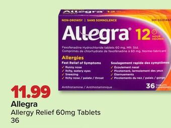 PharmaChoice Allegra allergy relief 60mg tablets offer