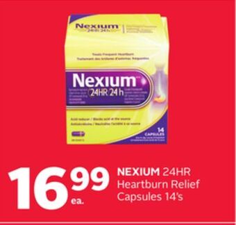 Rexall Nexium 24hr heartburn relief capsules 14' s offer