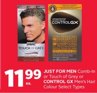 Rexall Just for men comb-in or touch of grey or control gx men's hair colour offer