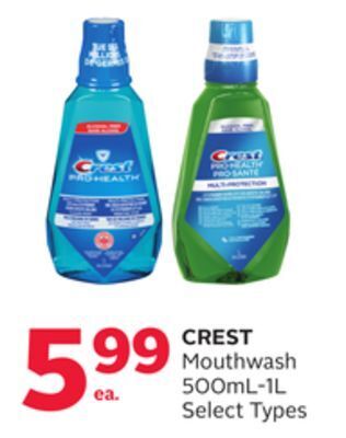 Rexall Crest mouthwash offer