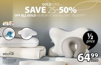 JYSK Nesna height-adjustable luxury pillow offer