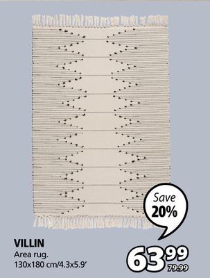JYSK Villin area rug offer