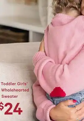 Joe Fresh Toddler girls' wholehearted sweater offer