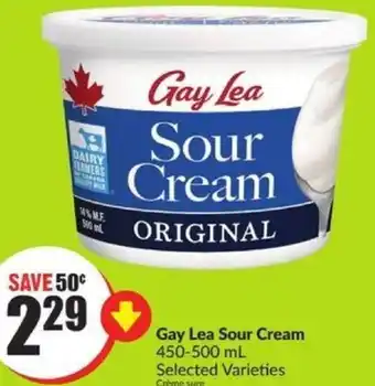 FreshCo Gay Lea Sour Cream 450-500 ml offer