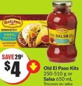 FreshCo Old El Paso Kits 250-510 g or Salsa 650 ml offer