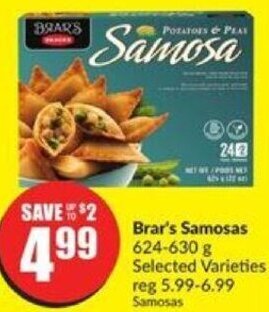 FreshCo Brar's Samosas 624-630 g offer