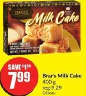 FreshCo Brar's Milk Cake 400 g offer