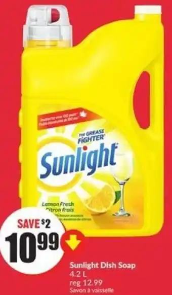 FreshCo Sunlight Dish Soap 4.2L offer