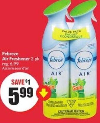 FreshCo Febreze Air Freshener 2 pk offer