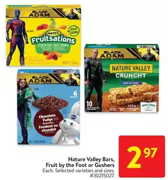 Walmart Nature valley bars, fruit by the foot or gushers offer