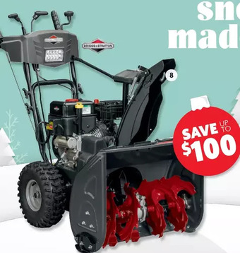 Home Hardware Snow thrower: 2 stage 208cc 24" | 2 stage 250cc 27" offer