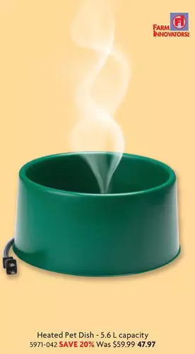 Home Hardware Heated pet dish offer
