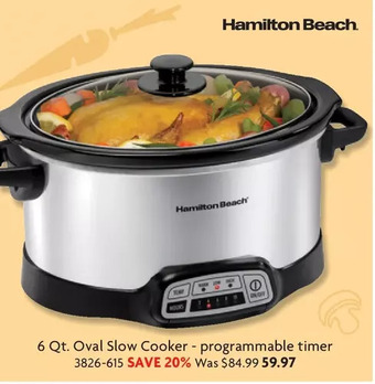Home Hardware 6 qt. oval slow cooker offer