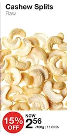 Bulk Barn Cashew splits raw offer