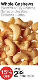Bulk Barn Whole cashews offer