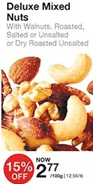 Bulk Barn Deluxe mixed nuts offer