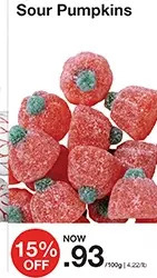 Bulk Barn Sour pumpkins offer