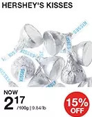 Bulk Barn Hershey's kisses offer