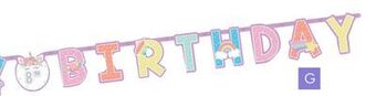 Party City Enchanted unicorn party jumbo add-an-age birthday banner, 126-in x 9.7-in offer