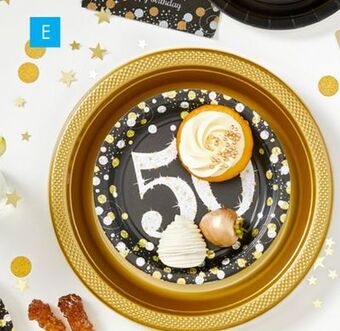 Party City Glitter circle confetti for birthday/wedding/bridal shower, gold offer