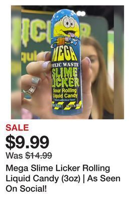 Showcase Mega slime licker rolling liquid candy (3oz) | as seen on social! offer