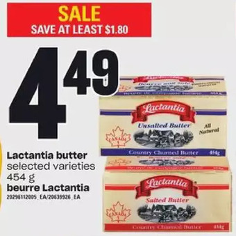 Independent Grocer Lactantia butter offer