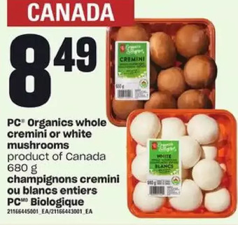 Independent Grocer Pc organics whole cremini or white mushrooms offer