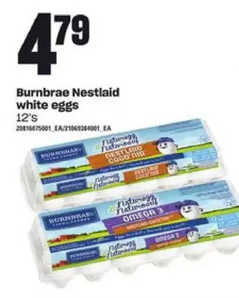 Independent Grocer Burnbrae nestlaid white eggs offer