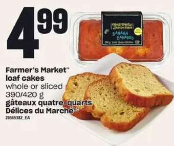 Independent Grocer Farmer's market loaf cakes offer