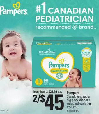 Independent Grocer Pampers swaddlers super big pack diapers offer