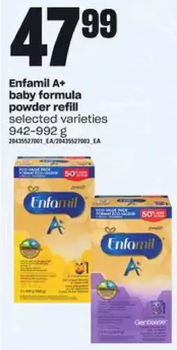 Independent Grocer Enfamil a+ baby formula powder refill offer