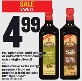 Independent Grocer Pc splendido cold-pressed or cold-extracted delicato extra virgin olive oil offer