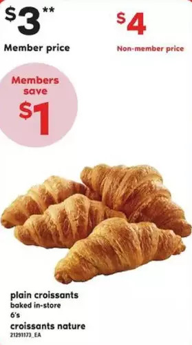 Independent Grocer Plain croissants offer