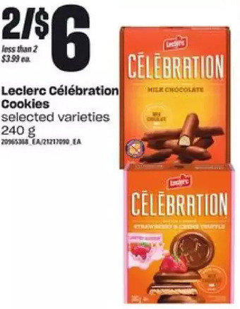 Independent Grocer Leclerc célébration cookies offer