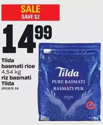 Independent Grocer Tilda basmati rice offer